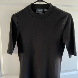 Anthropologie Maeve black mockneck top XS